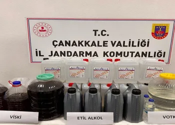 Çanakkale’de kaçak alkol operasyonu