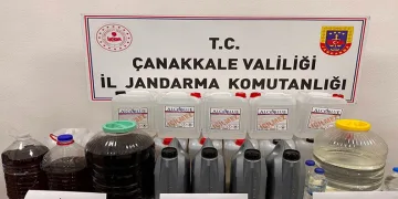 Çanakkale’de kaçak alkol operasyonu