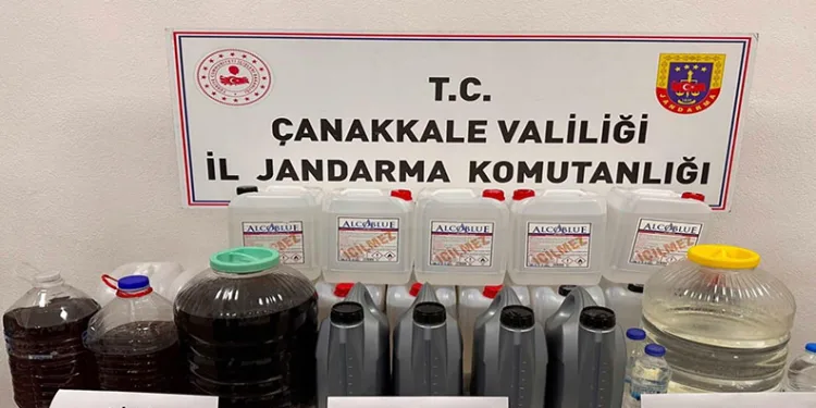 Çanakkale’de kaçak alkol operasyonu