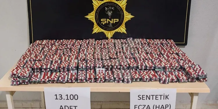Şanlıurfa’da 13 bin uyuşturucu hap ele geçirildi