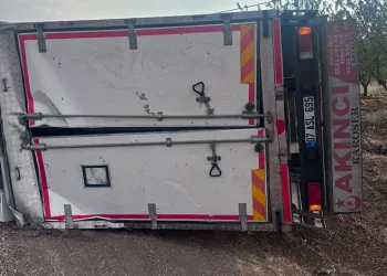 Adıyaman’da kamyon devrildi: 1 yaralı