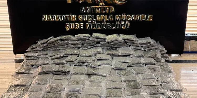 Antalya’da uyuşturucu operasyonu: 250 kilogram esrar ele geçirildi