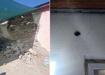 Kayseri’deki depremde bazı evlerde hasar oluştu
