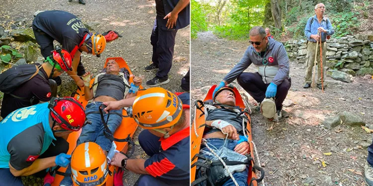 Uludağ’da ayağı kırılan 75 yaşındaki adam kurtarıldı