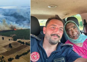 KOAH hastası Hanife Teyze, yangını söndürmek için alevlere koştu