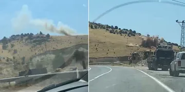Kontrollü patlatma orman yangını çıkardı