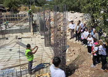 Orhaneli’de yarı olimpik yüzme havuzu temeli atıldı
