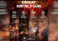 Orman yangınları açışından kritik 3 gün