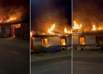 Alev alev yanan ev kamerada