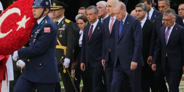 Cumhurbaşkanı Erdoğan başkanlığındaki devlet erkanı, Anıtkabir’i ziyaret etti