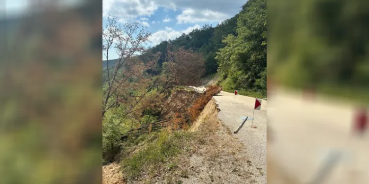 Bolu’da heyelan nedeniyle Taşkesti-Abant yolu 1 aydır kapalı