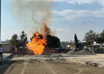 Tekirdağ’da doğalgaz hattında yangın çıktı