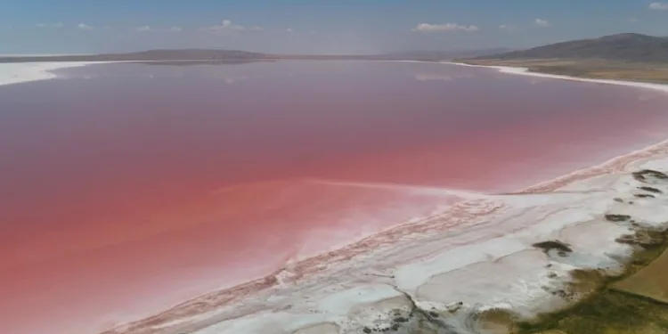 Tuz Gölü pembe bir masala dönüştü