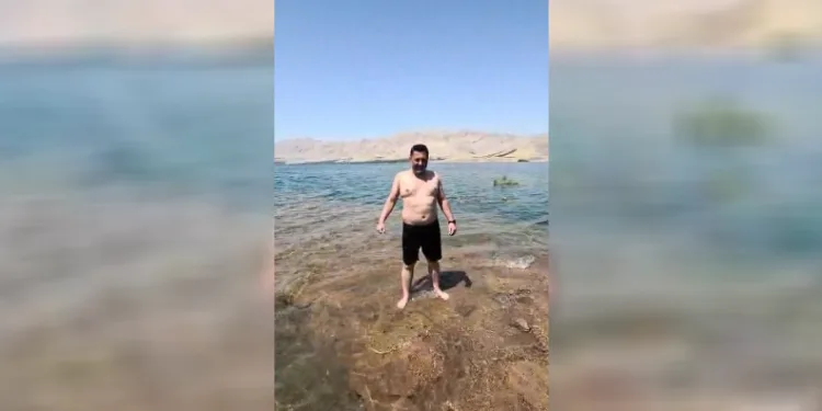 Elazığ’dan Malatya’ya yüzerek geçti