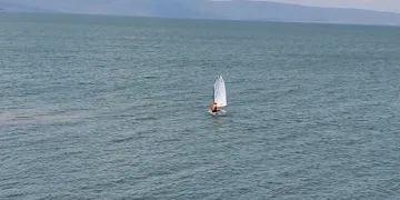Çıldır Gölü’nde yelken keyfi