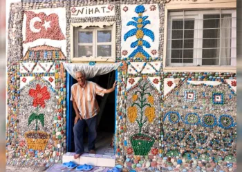 Topladığı binlerce taşı sanata dönüştürdü: Köyünü açık hava müzesine çevirdi