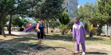 Parktaki ağaçların sökülmesine vatandaşlardan tepki