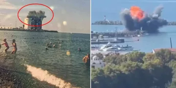 Soçi Limanı’na saldırı! Turizm kentinden yoğun duman yükseldi
