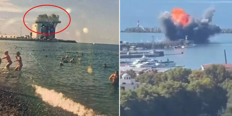 Soçi Limanı’na saldırı! Turizm kentinden yoğun duman yükseldi