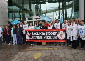 Mudanya Devlet Hastanesi önünde sağlıkta şiddet tepkisi