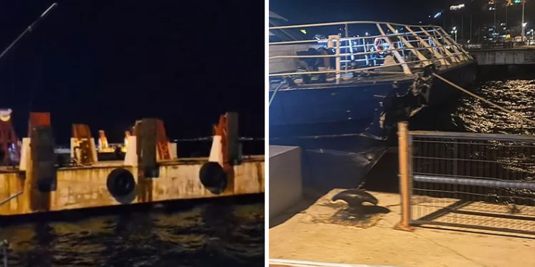 İDO deniz otobüsü Mudanya İskelesi’ne çarptı!