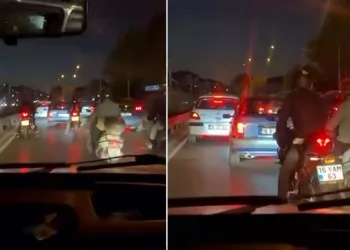 Bursa’da yol vermeyen otomobil sürücüsünün etrafını sardılar