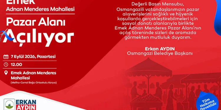 Osmangazi’de yeni pazar alanı hizmete açılıyor