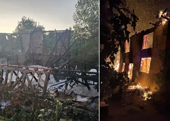Bursa’da metruk bina alevlere teslim oldu
