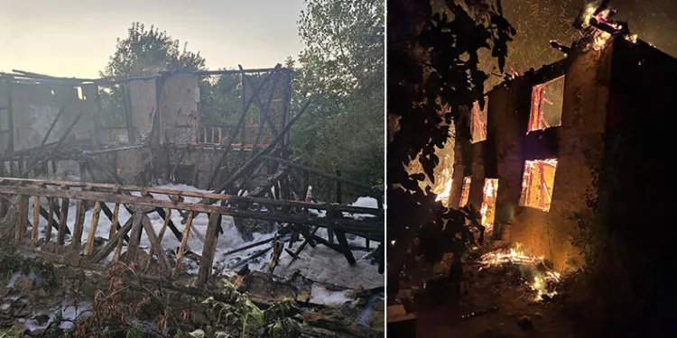 Bursa’da metruk bina alevlere teslim oldu
