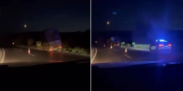 Karacabey’de kamyonet ağaçlara çarptı