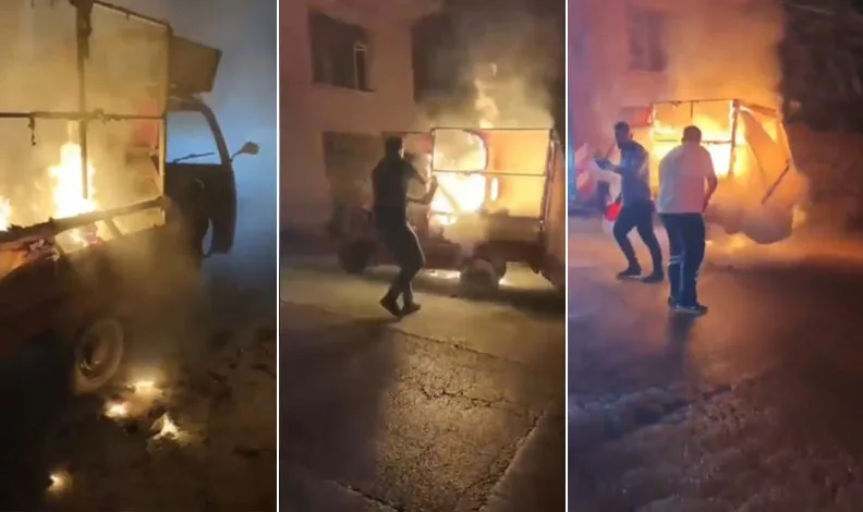 Bursa’da kağıt toplama aracı seyir halindeyken alev aldı