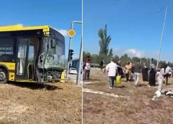 Bursa’da belediye otobüsünde yolcular ölümden döndü