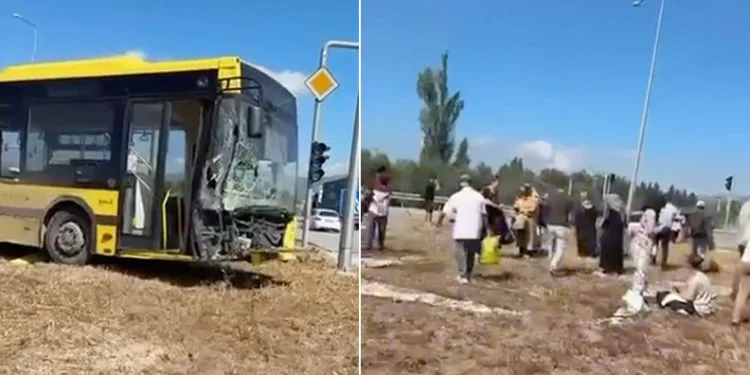 Bursa’da belediye otobüsünde yolcular ölümden döndü