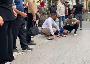 Otobüsün çarptığı yaşlı kadın ağır yaralandı