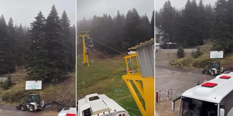 Uludağ’a sezonun ilk karı yağdı