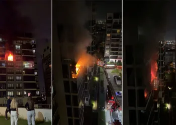 Bursa’da bina yangını: Mahsur kalan 19 kişi kurtarıldı