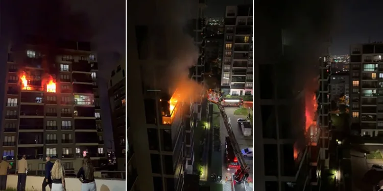Bursa’da bina yangını: Mahsur kalan 19 kişi kurtarıldı