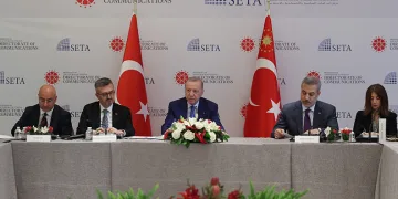 Cumhurbaşkanı Erdoğan, ABD’li düşünce kuruluşu temsilcileriyle buluştu