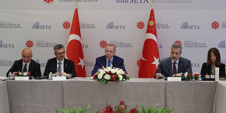 Cumhurbaşkanı Erdoğan, ABD’li düşünce kuruluşu temsilcileriyle buluştu