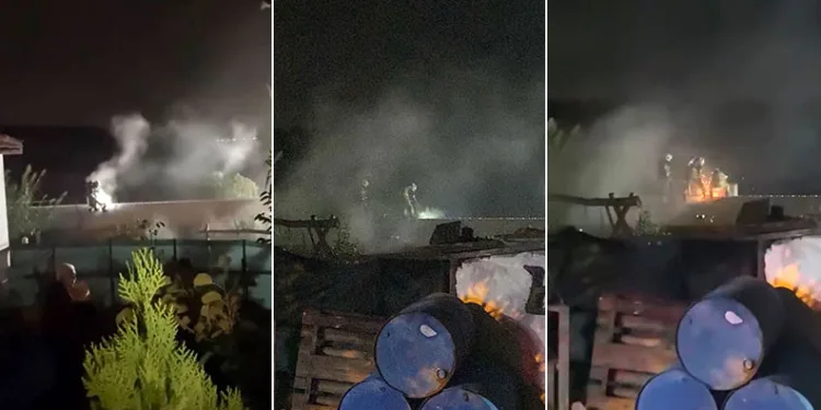 Bursa’da çatı alevlere teslim oldu