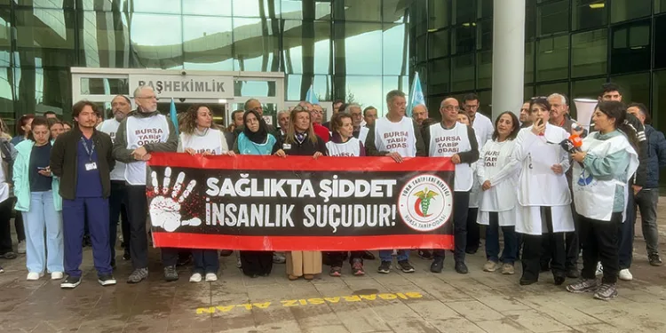 Mudanya’da sağlık çalışanına yönelik şiddete tepki