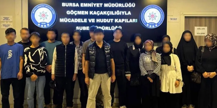 Bursa’da düzensiz göç operasyonu: 10 kaçak göçmen yakalandı