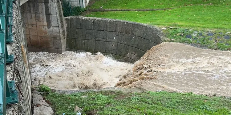 Bursa’da sağanak sonrası Kaplıkaya Deresi’nin debisi yükseldi