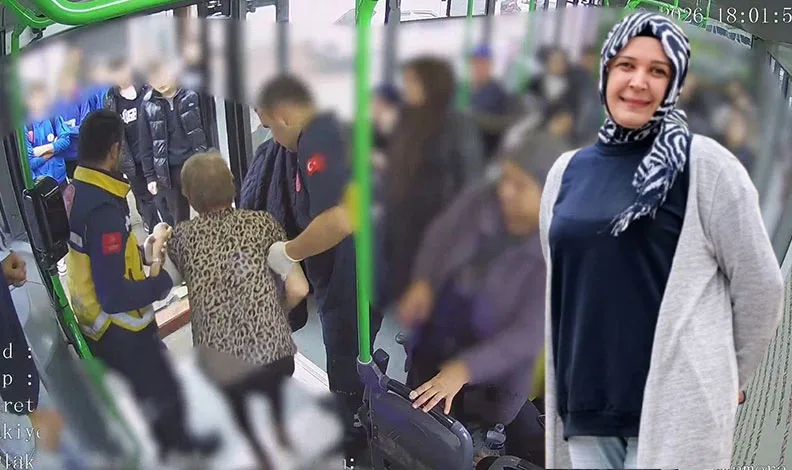 Bursa’da kadın otobüs şoföründen hayat kurtaran hareket