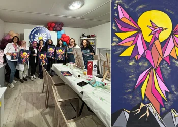 Pembe Anka ile yeniden doğuşun hikayesini tuvale taşıdılar