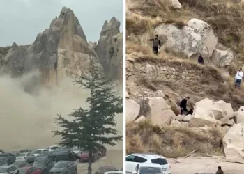 Kapadokya’da peribacası çöktü: Ölü ve yaralılar var