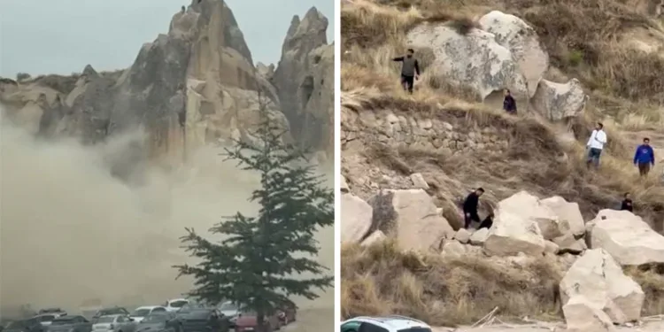 Kapadokya’da peribacası çöktü: Ölü ve yaralılar var