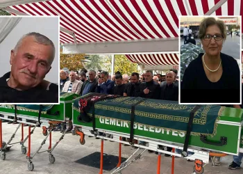 Gemlik’te cinayet kurbanı çift toprağa verildi