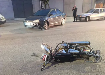 Çorum’da otomobil ile motosiklet çarpıştı: 1 yaralı