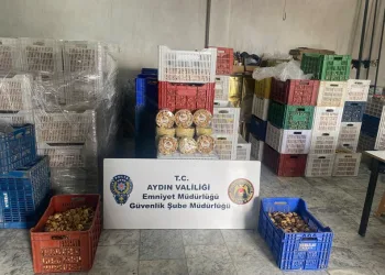 Seyir halindeki kamyonetin lastiği yandı